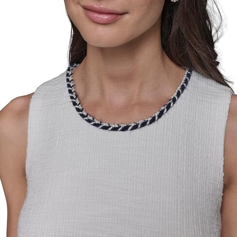 KARL LAGERFELD Women's Contrast Knit Sleeveless Mini Dress in Saudi Arabia
