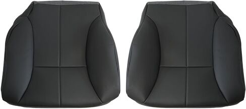 NLQR Black Driver and Passenger Sides Bottom Replacement Microfiber Leather Seat Covers Compatible with Dodge Ram 1500 2500 3500 1998 1999 2000 2001 2002 in Kuwait