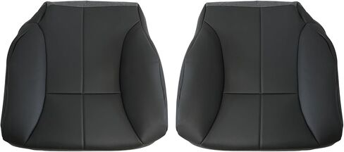 NLQR Black Driver and Passenger Sides Bottom Replacement Microfiber Leather Seat Covers Compatible with Dodge Ram 1500 2500 3500 1998 1999 2000 2001 2002 in Kuwait