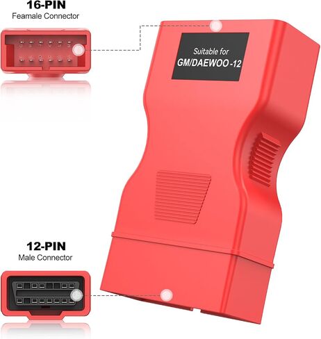 محول Autel الأصلي obd2 إلى obd1 لجنرال موتورز ودايو، obdi 12 دبوس ذكر إلى 16 دبوس أنثى موصل obdii يعمل مع أداة تشخيص autel MK808S، MK808BT PRO، MK900، MS906 PRO، Elite II PRO، Ultra، إلخ in Kuwait