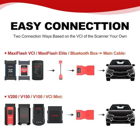 محول Autel الأصلي obd2 إلى obd1 لجنرال موتورز ودايو، obdi 12 دبوس ذكر إلى 16 دبوس أنثى موصل obdii يعمل مع أداة تشخيص autel MK808S، MK808BT PRO، MK900، MS906 PRO، Elite II PRO، Ultra، إلخ in Kuwait