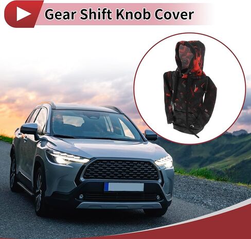 1 Pc Gear Shift Knob Cover Decoration Stick Shifting Handle Protector 5.91"x4.33" Hoodie Style Red Black Gray Polyester in Saudi Arabia