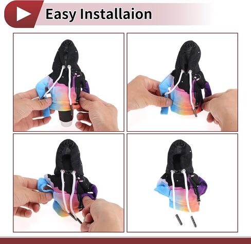 1 Pc Gear Shift Knob Cover Decoration Stick Shifting Handle Protector 5.91"x4.33" Hoodie Style Red Black Gray Polyester in Saudi Arabia