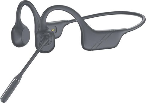 Bone Conduction Headphones with Mic-Callink, Trucker Bluetooth 5.4 Headset with Noise-Canceling Boom Microphone/Mute Function/Dual Connect, Open Ear Headphones for Work Driving Meeting（Black） in Kuwait