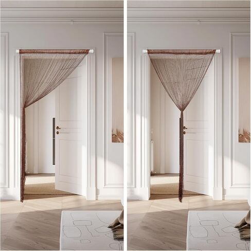 10 عبوات من ستائر سلسلة مقاس 39 × 79 بوصة للمداخل، هامش معلق لغرفة الهبي ومقسم للخصوصية وستائر مطرزة لامعة لنوافذ الباب والممرات ومدخل الحائط وحفلات غرفة النوم، بلون الشمبانيا in Kuwait