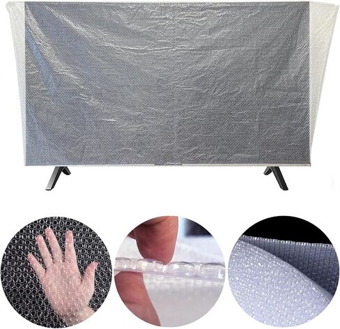 Bubble Flat Screen TV Cover Fits Up to 65''W x 36''H, Flat Screen TV Protection During House Moving, Storing, or Home Renovation in Kuwait