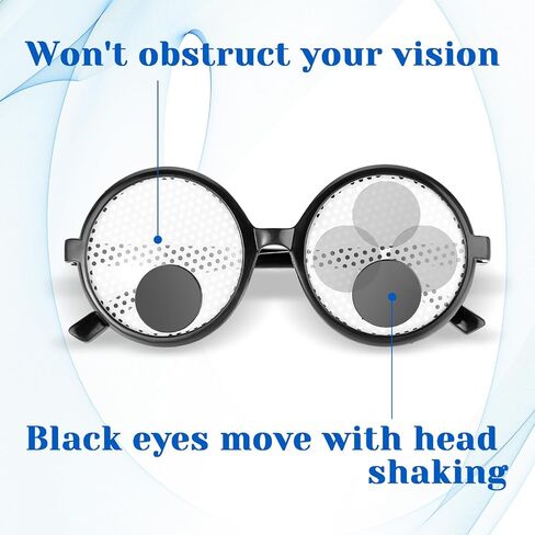 Halloween Decorations 2 Pcs Googly Eyes Glasses Funny Shaking Eyeball Glasses Novelty Shades Amusing Googly Glasses Party Costume Accessories Eyewear Photo Booth Props for Boys Girls in Saudi Arabia