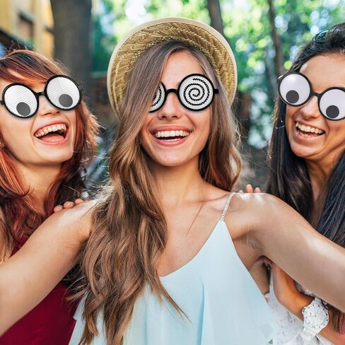 Halloween Decorations 2 Pcs Googly Eyes Glasses Funny Shaking Eyeball Glasses Novelty Shades Amusing Googly Glasses Party Costume Accessories Eyewear Photo Booth Props for Boys Girls in Saudi Arabia