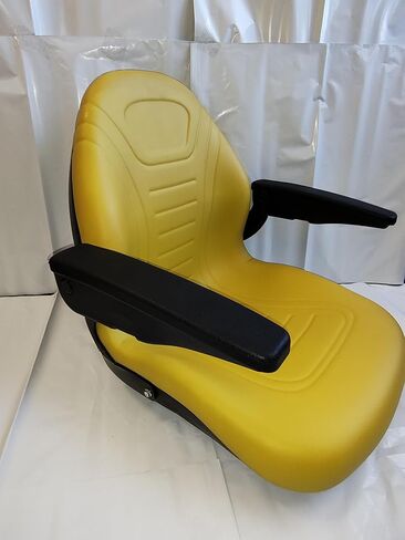 New One Piece Tractor Seats Made for Universal Tractor Seat and Compact High Back Mower Seat with Adjustable Armrest. Yellow Vinyl. in Saudi Arabia