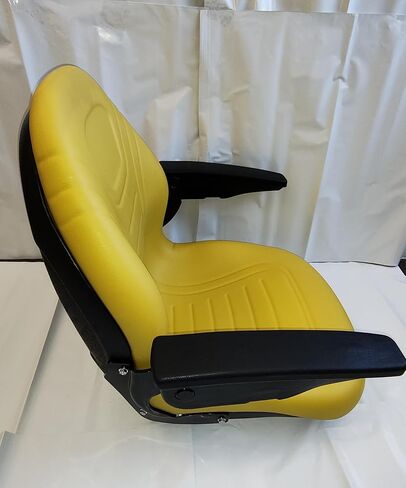 New One Piece Tractor Seats Made for Universal Tractor Seat and Compact High Back Mower Seat with Adjustable Armrest. Yellow Vinyl. in Saudi Arabia