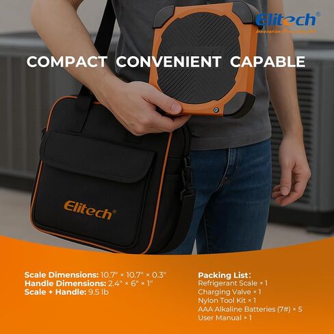 Elitech LMC-210A مقياس شحن المبردات 330 رطل HVAC مقياس الفريون مع التطبيق اللاسلكي للتحكم عن بعد in Kuwait