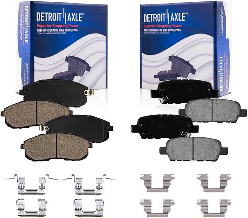 Detroit Axle - Brake Pads for Nissan Altima Sentra Juke 350Z INFINITI G35 Front and Rear Ceramic Brake Pads Replacement Brakes in Saudi Arabia