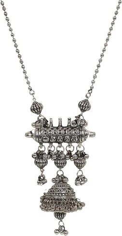 Designer Afghani Antique Oxidised Silver Indian Ethnic Boho Tribal Gypsy Long Necklace Jewelry Women in Saudi Arabia