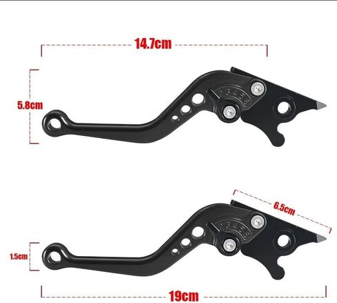 عتلات فرامل الدراجة النارية طويلة قابلة للتعديل متوافقة مع Honda CB500F CB500X CBR500R 22-25 | CMX 300 500 المتمردين 17-23 | غضب 09-18 | VT750 10-19 | NC750S NC750X 14-15 (ب) in Kuwait