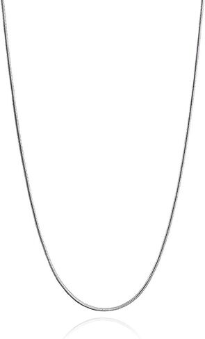Savlano 925 Sterling Silver 2mm Solid Italian Round Diamond Cut Flexible Snake Chain Necklace with Gift Box for Men & Women - Made in Italy in Saudi Arabia