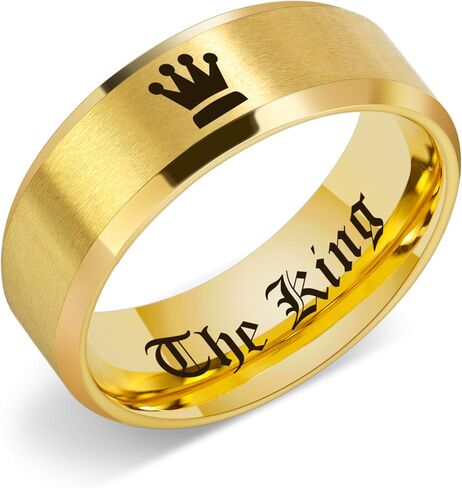 خواتم مخصصة للرجال منقوشة من التنجستين، 6 مم/8 مم أسود فضي أحمر، خواتم وعد الذكرى السنوية للزوج، هدية خطوبة مجوهرات شخصية in Kuwait