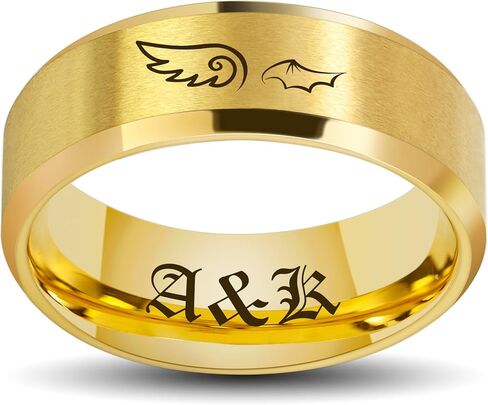 خواتم مخصصة للرجال منقوشة من التنجستين، 6 مم/8 مم أسود فضي أحمر، خواتم وعد الذكرى السنوية للزوج، هدية خطوبة مجوهرات شخصية in Kuwait