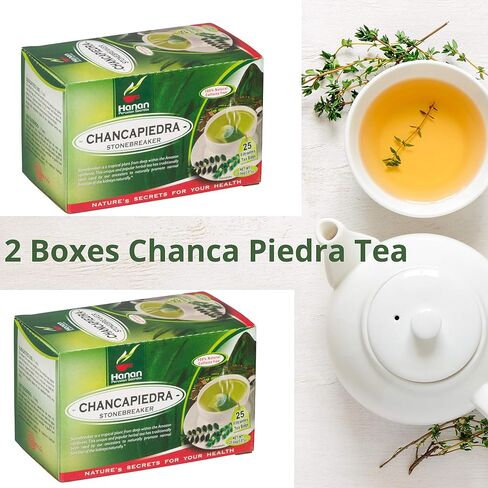 Stone Breaker Chanca Piedra Herbal Tea - 100% Naural from Peru (2x 25 Tea Bags Pack) Natural Kidney Cleanse & Gallbladder Stones Support– Detoxify Urinary Tract, Flush Impurities, Clear Urinary System in Saudi Arabia