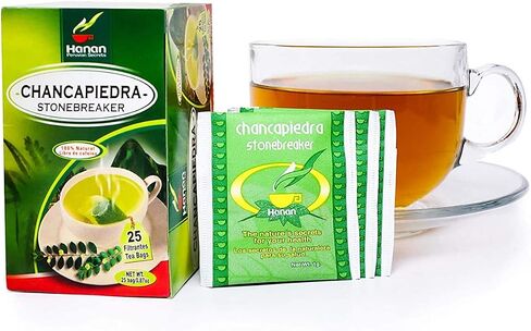 Stone Breaker Chanca Piedra Herbal Tea - 100% Naural from Peru (2x 25 Tea Bags Pack) Natural Kidney Cleanse & Gallbladder Stones Support– Detoxify Urinary Tract, Flush Impurities, Clear Urinary System in Saudi Arabia