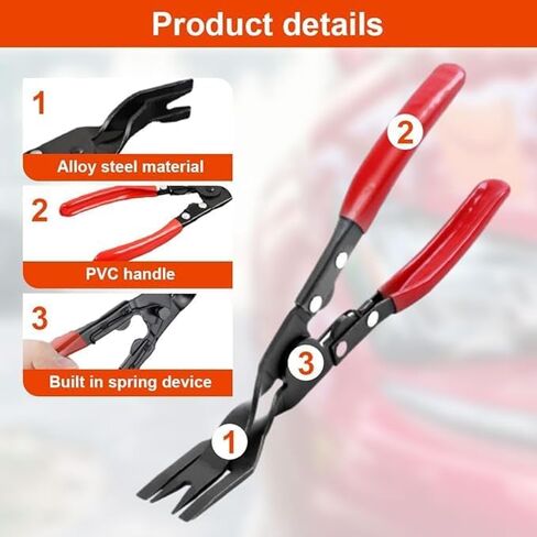 2025 New Panel Clip Removal Pliers, Auto Door Car Upholstery Trim Removal Tool Automotive Remover, Plastic Rivet Snap Pliers for Ring Remover Retaining in Saudi Arabia