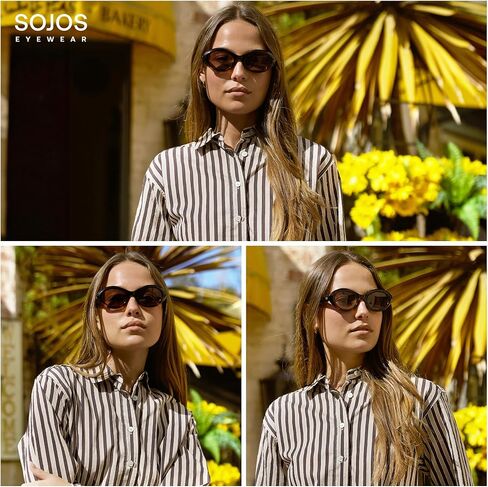 SOJOS ريترو البيضاوي الاستقطاب النظارات الشمسية للنساء العصرية نظارات شمسية ظلال خمر UV400 SJ2394 in Saudi Arabia