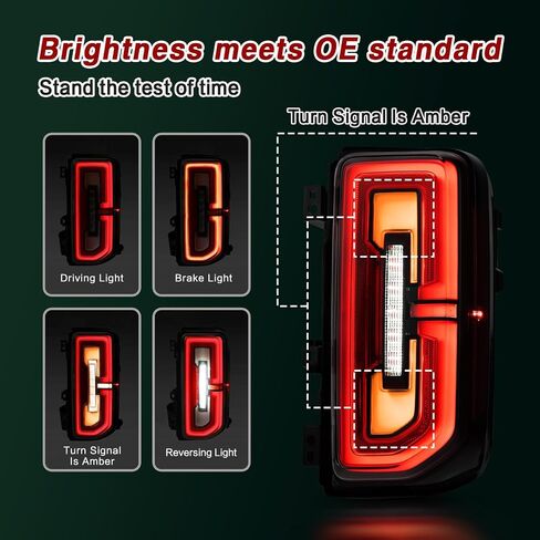 LED Tail Lights Assembly Compatible with 2021 2022 2023 2024 Ford Bronco LED Original Model Taillight Rear Brake Lamp Signal Assembly Partslink:M2DZ13404B(Right Passenger Side) in Saudi Arabia