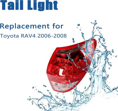 Silscvtt Rear Brake Tail Light Assembly Replacement for Toyota RAV4 2006-2008 Passenger Side Brake Tail Lamp 8155142100 TO2819127 in Saudi Arabia
