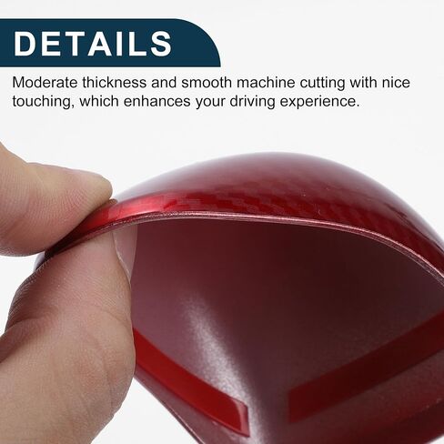 Gear Shift Knob Decorator Cover for Honda Accord 2013-2017 Console Interior Trim Sticker Styling Decor Carbon Fiber Red Adhesive Backing 1 Pcs in Saudi Arabia