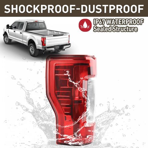 Duolctarms LED Type Tail Light Rear Lamp w/Blind Spot (Module NOT Included) Assembly Compatible for 2017-2019 Ford F250 F350 Lariat/Platinum Super Duty Left Driver Side KC3Z-13405-B in Kuwait