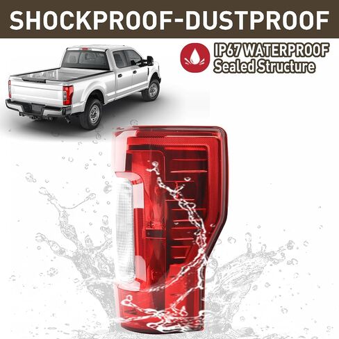 Duolctarms LED Type Tail Light Rear Lamp w/Blind Spot (Module NOT Included) Assembly Compatible for 2017-2019 Ford F250 F350 Lariat/Platinum Super Duty Left Driver Side KC3Z-13405-B in Kuwait