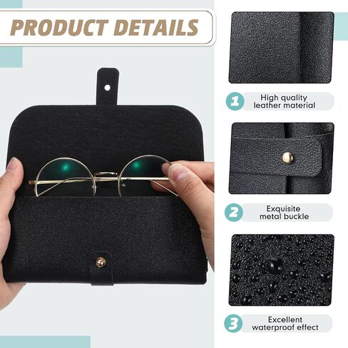 15 Pack Eyeglass Case Soft Glasses Case Studded Sunglasses Pouch Portable PU Leather Bag for Women Men in Saudi Arabia