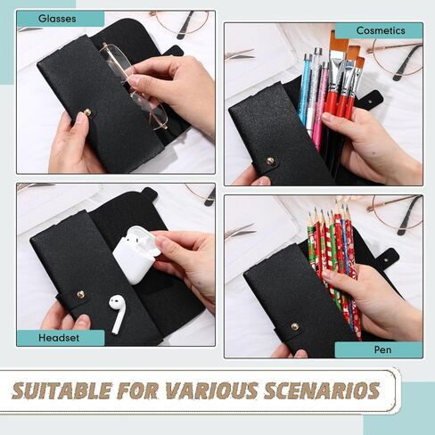 15 Pack Eyeglass Case Soft Glasses Case Studded Sunglasses Pouch Portable PU Leather Bag for Women Men in Saudi Arabia
