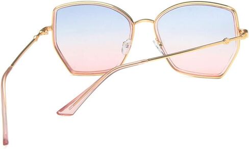 Shiratori Unisex Sunglasses Fashion Gold Blue Pink Drive Holiday Square Non-Polarized UV400 in Saudi Arabia