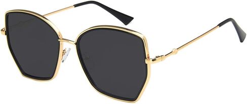 Shiratori Unisex Sunglasses Fashion Gold Blue Pink Drive Holiday Square Non-Polarized UV400 in Saudi Arabia