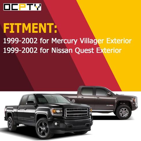 OCPTY مقبض الباب الخارجي الأمامي جانب السائق بديل مناسب 1999-2002 لـ Mercury Villager Quest مقابض أبواب خارجية ناعمة سوداء in Saudi Arabia