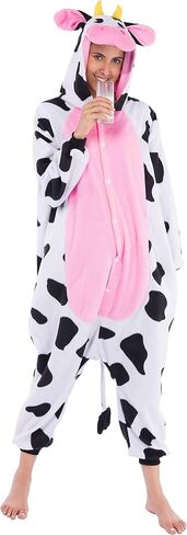 Spooktacular Creations Adults Unisex Pajama, Penguin Hooded Jumpsuit Costume with Hat, Penguin Zip-Up Hooded Sleepwear for Halloween Cosplay Costume,L in Saudi Arabia