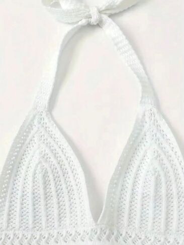 GORGLITTER Women's Crochet Bow Halter Top Cute Backless Summer Ribbed Knit Going Out Country Concert Crop Tops 2025 in Saudi Arabia