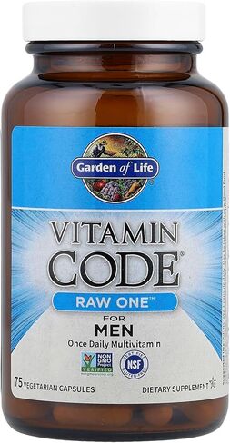 Garden of Life Multivitamin for Men, Vitamin Code Raw One - Once Daily, Vitamins Plus Fruit, Veggies & Probiotics, 75 Count in Kuwait