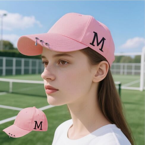 Unisex Baseball Cap with Metal Rings - Adjustable Cotton Sports Hat, Casual Fashion for Outdoor and Daily Wear in Saudi Arabia