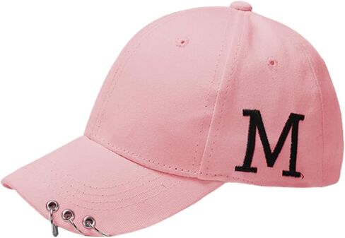 Unisex Baseball Cap with Metal Rings - Adjustable Cotton Sports Hat, Casual Fashion for Outdoor and Daily Wear in Saudi Arabia