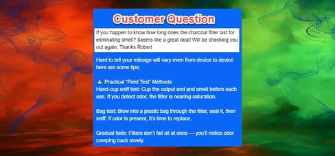 MBS Pre-Filter for The SmokeBuddy Original – Replacable Pre-Filter | Extended Moisture and Odor Control | Made in USA in Saudi Arabia
