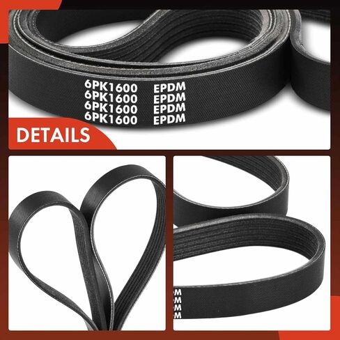 A-Premium Engine Serpentine Drive Belt Compatible with Hyundai Elantra, Kona, Elantra N, Kona N & Dodge Intrepid & Chrysler Concorde, Intrepid & Freightliner 114SD, Cascadia & Pontiac Firebird in Saudi Arabia