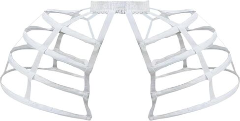 Victorian Cage Skirt Pannier Petticoat Women Bustle Hoop Skirt, One Size in Kuwait