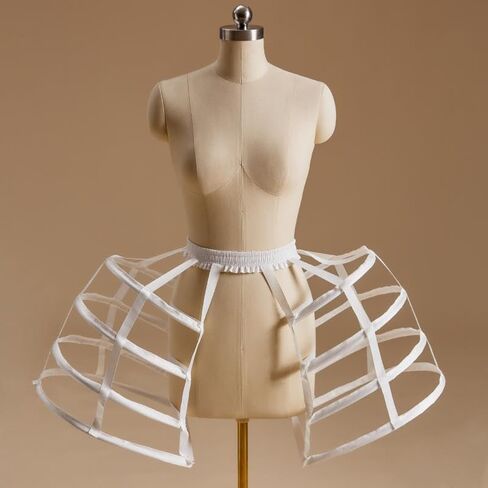 Victorian Cage Skirt Pannier Petticoat Women Bustle Hoop Skirt, One Size in Kuwait
