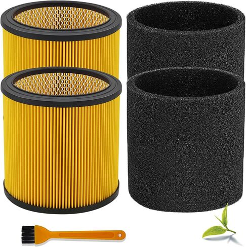 Replacement Filter for Vacmaster 5-20 Gallon/Hart Shop Vacuum 5-17 Gallon, Replaces Hart VCFS 3701 Filter/VCFF Filter, Fits most Shop-Vac/Craftsman Vacuum, with 4x Wet Foam Sleeve in Saudi Arabia