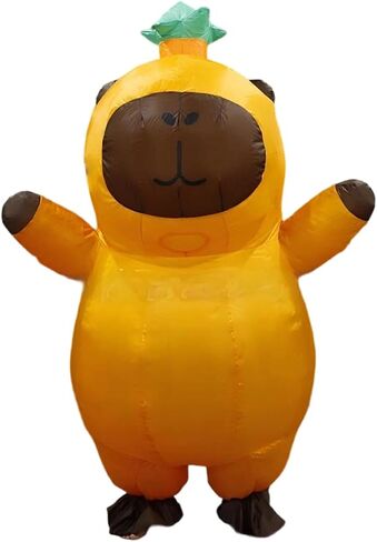 Adult Capybara Inflatable Costume Funny Blow Up Animal Suit for Halloween Christmas Party Outdoor Events Fits 65in to 78in Adjustable Waist (No Battery Included) in Saudi Arabia