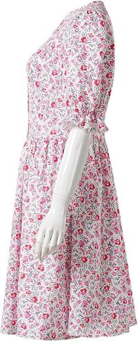 Barbara Costume Beetle Dress Women Pink Floral Print Dress Scar Stickers Halloween Costume Cosplay Props in Saudi Arabia