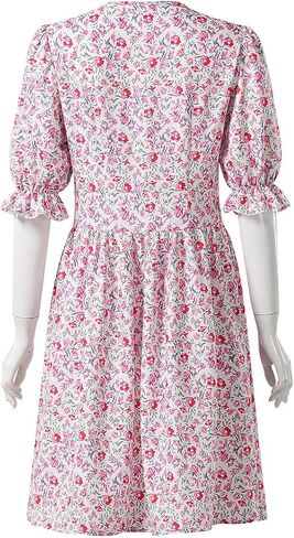 Barbara Costume Beetle Dress Women Pink Floral Print Dress Scar Stickers Halloween Costume Cosplay Props in Saudi Arabia