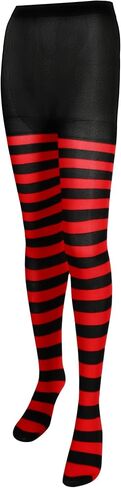 Toulite Halloween Women's Vampire Costume Include Black Dress, Red Striped Leggings and Arm Gloves for Cosplay Party in Saudi Arabia