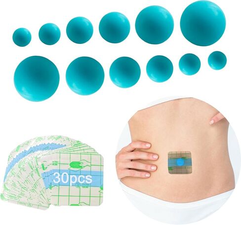 12PCS Ball-Shape Belly Button Plug Post Tummy Tuck Silicone Belly Button Trainer Tummy Tuck for Liposuction（6 Different Sizes, 2 of Each + 30pcs Tape Pink in Kuwait
